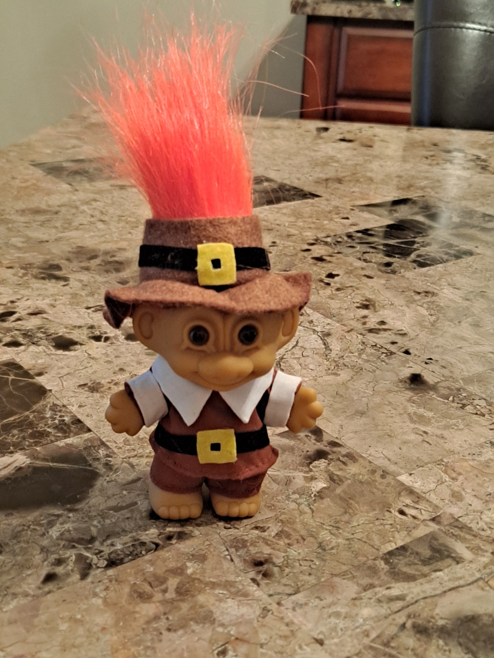 Vintage Russ Berrie Thanksgiving Pilgrim Troll